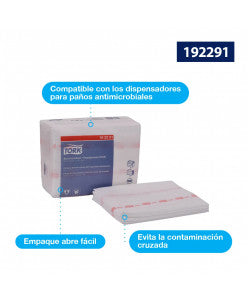 Paños Anticrobiales Tork Blanco 4P Aq 50 H
