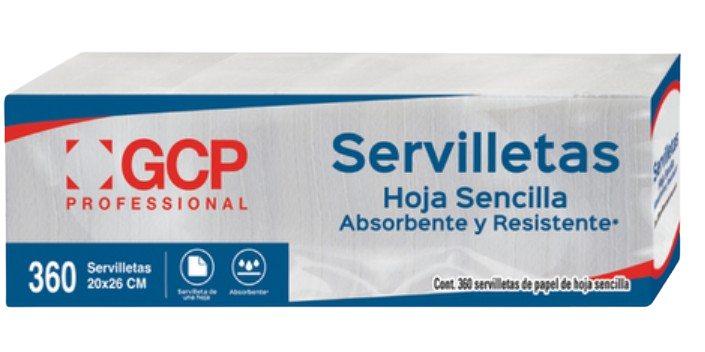 Servilleta Gcp Professional Blanca 20/360 Hs 20X26