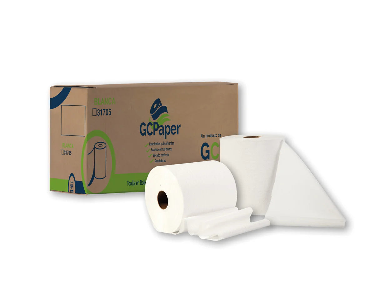 Toalla En Rollo Gcp Professional Blanca 6/180