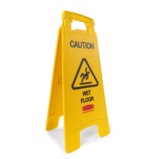 Letrero Piso Mojado Ambos Lados Amarillo