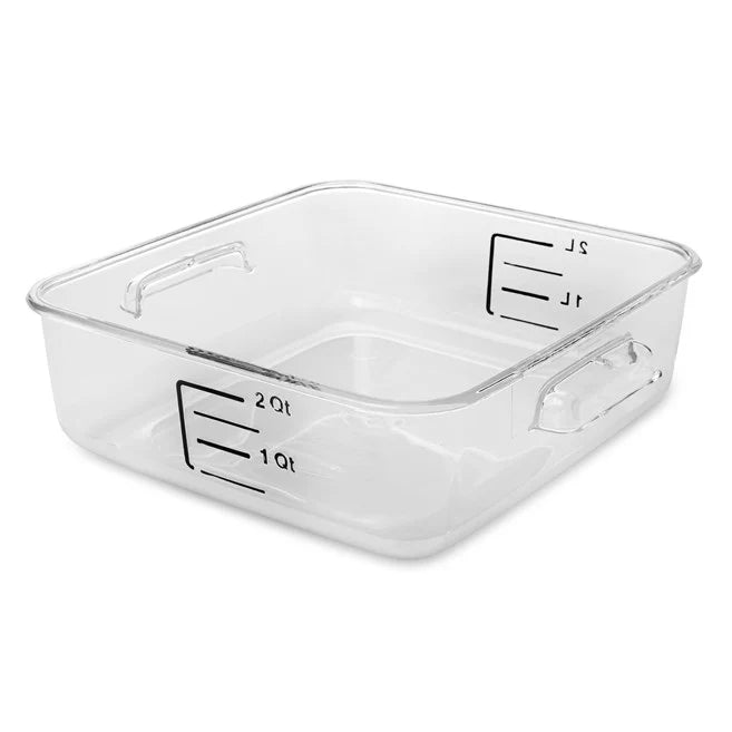 Contenedor Cuadrado 2 Qt/1.9 Lt Transparente