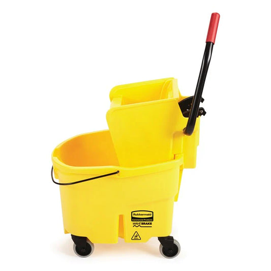 Cubeta Con Exprimidor 26 Qt Amarillo Rubbermaid