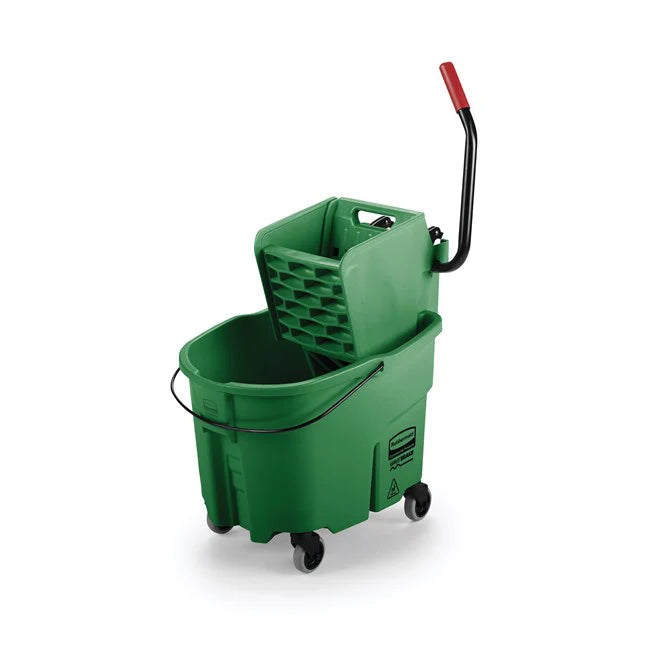 Cubeta Con Exprimidor Lateral 35 Qt Verde Rubbermaid