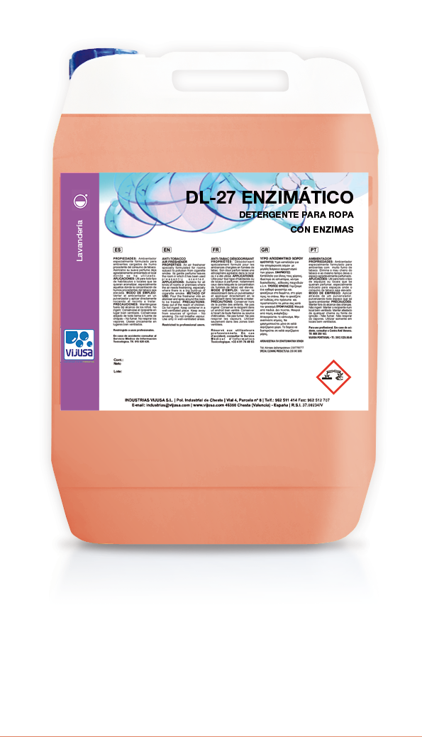 Detergente Para Lavanderia Dl-27 M Enzimático 50Lts