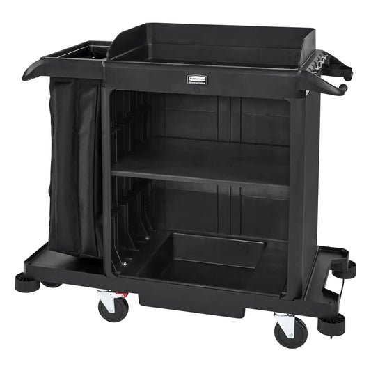 Canasta Camarista Dividida Negra Rubbermaid
