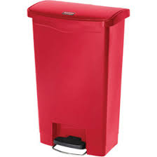Contenedor Slim 90L/24G Fs Resin Step On Red