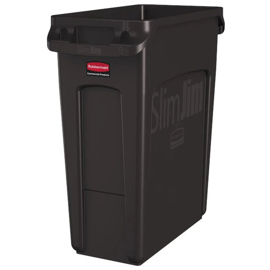 Contenedor P/Basura Slim Jim Negro Rubbermaid 16 Gal