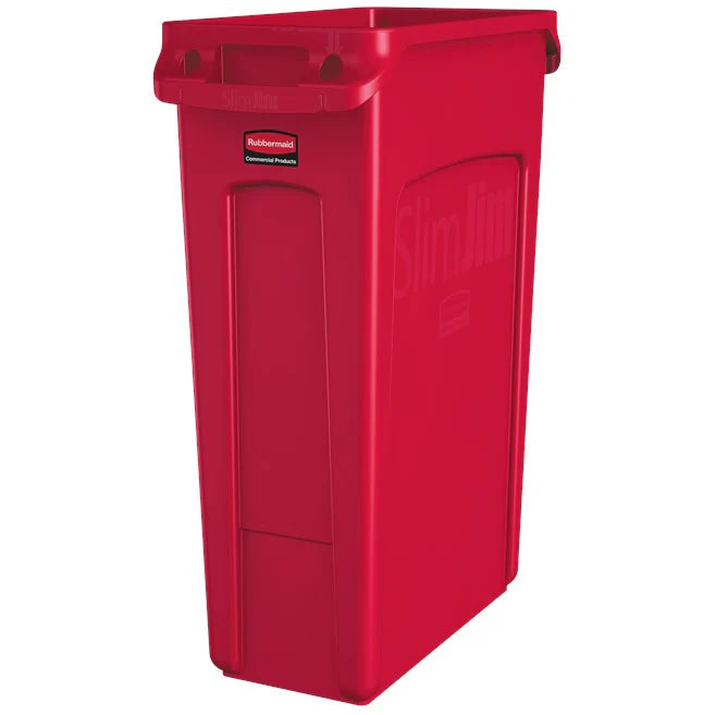 Contenedor P/Basura Slim Jim Rojo Rubbermaid 23 Gal