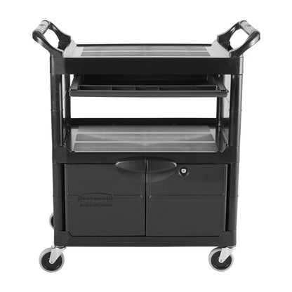 Carrito Utilitario W/Doors Back Panel Drawer