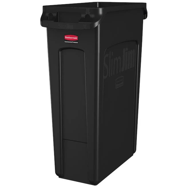 Contenedor P/Basura Slim Jim Negro Rubbermaid 23 Gal