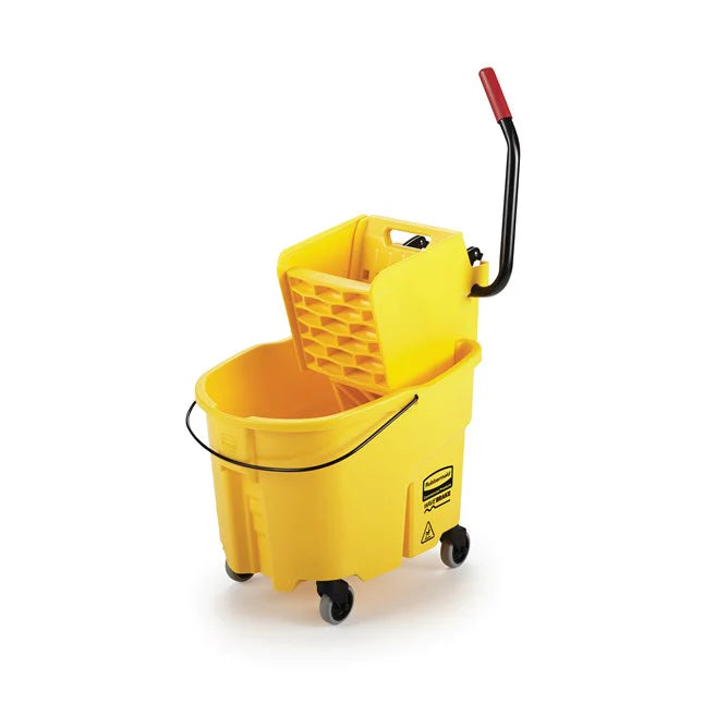 Cubeta Con Exprimidor Lateral 35 Qt Amarillo Rubbermaid