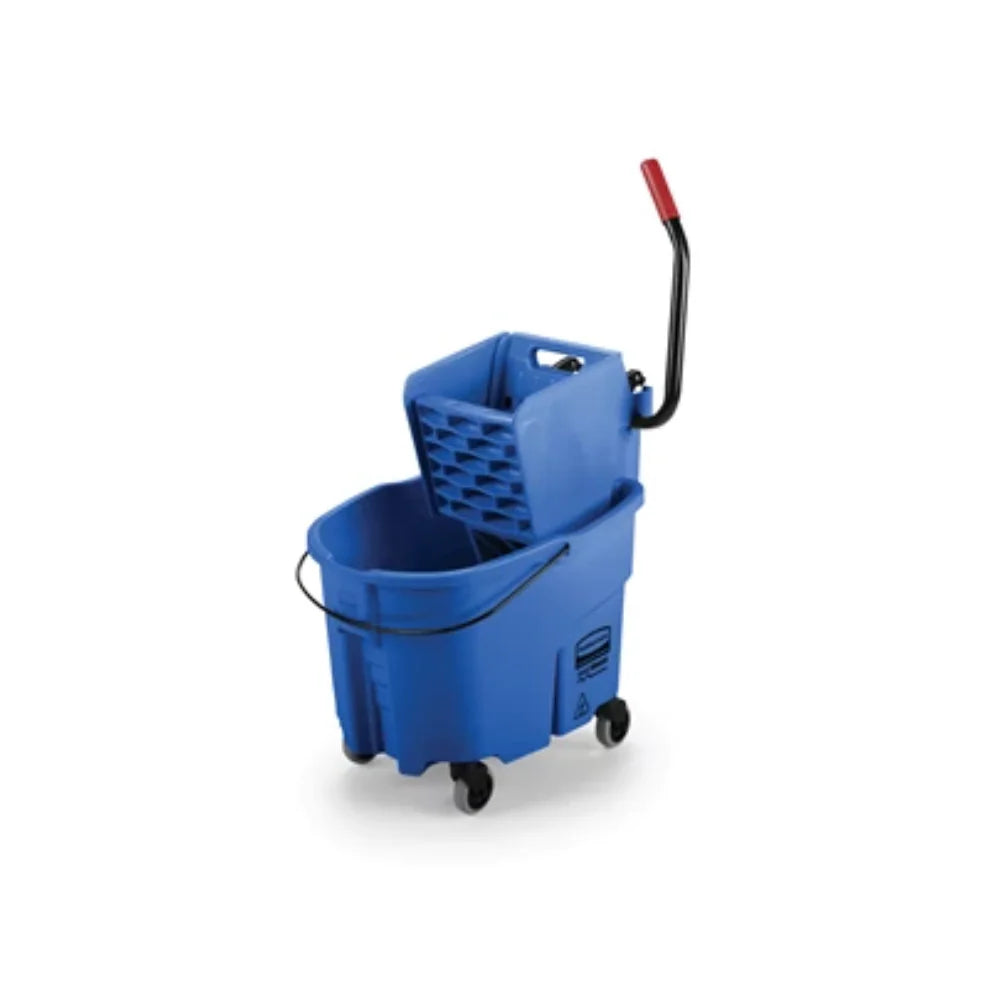 Cubeta Con Exprimidor Lateral 35 Qt Azul Rubbermaid