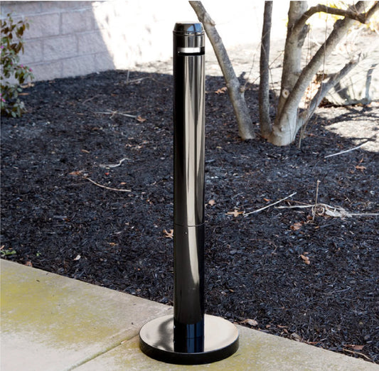 Cenicero Tipo Pedestal Rubbemaid Aluminio