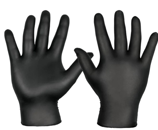 Guantes De Nitrilo Grande Negro Paq C/100 Pzas