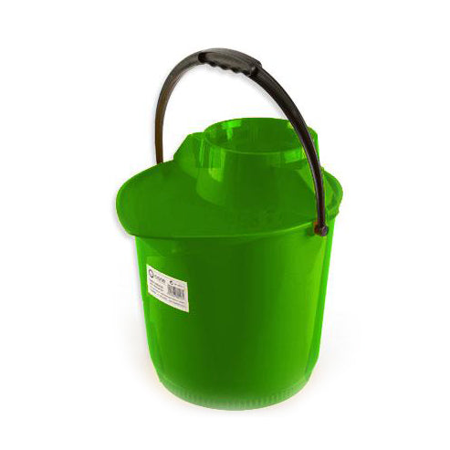 Cubo Redondo Con Escurridor Verde