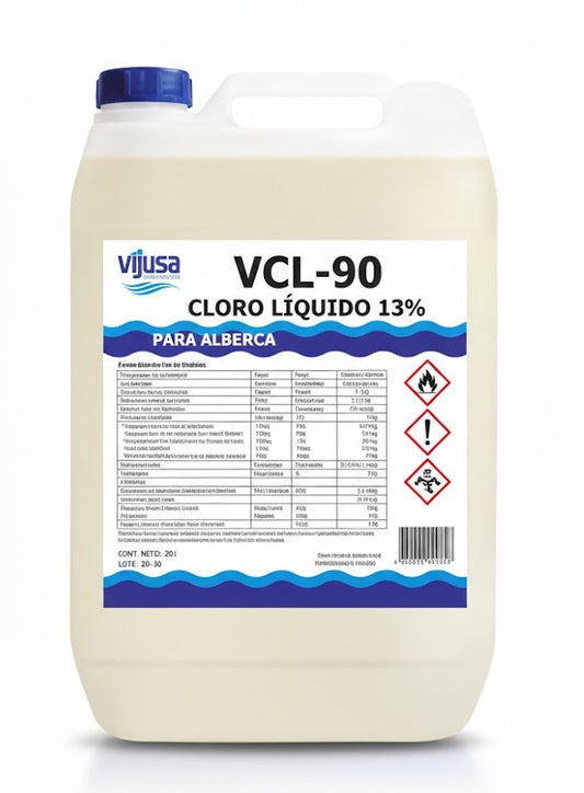 Vcl-90 Cloro Liquido 13% Para Alberca 20Lts