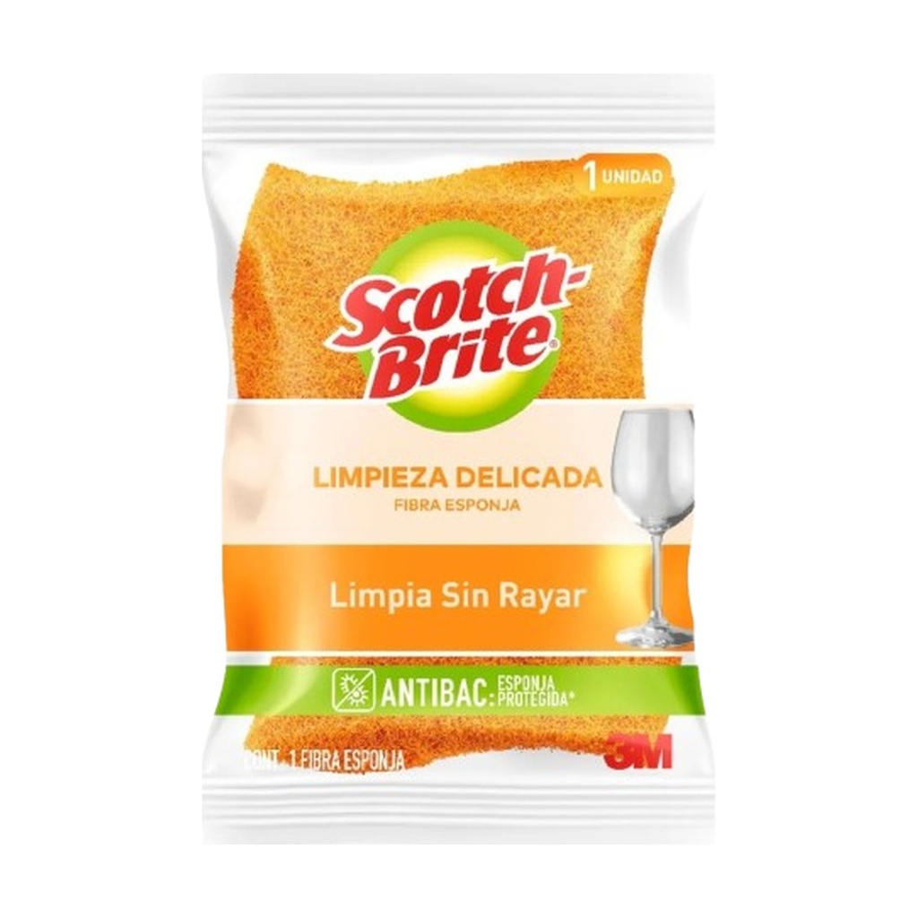 Fibra Con Esponja Naranja Scotch Brite Grande