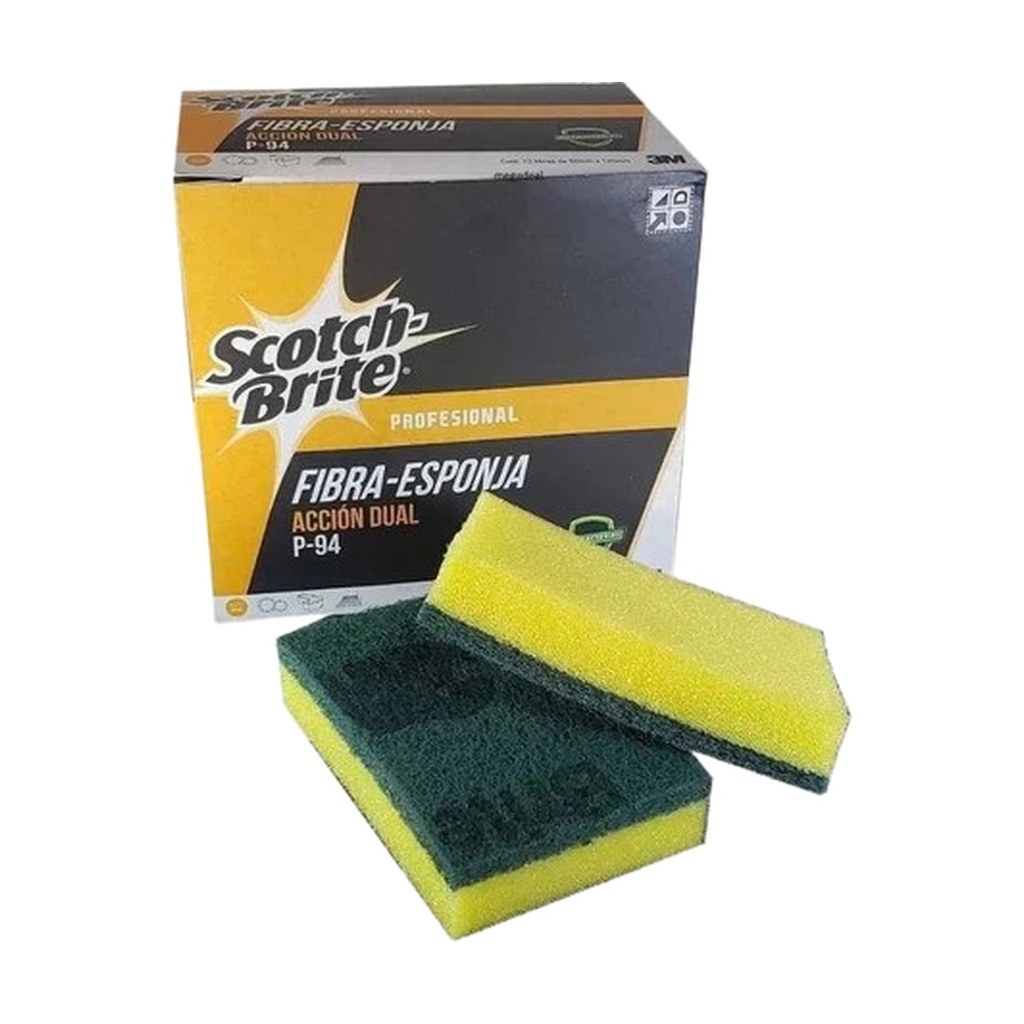 [P94] Fibra Verde Con Esponja Scotch-Brite P94