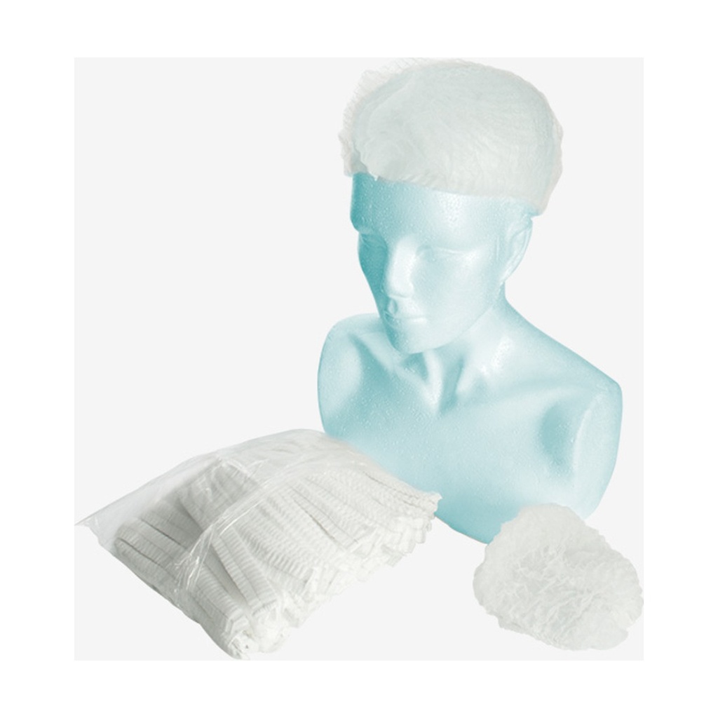 Cofia Plisada Blanca Standard C/100 Pza Oval