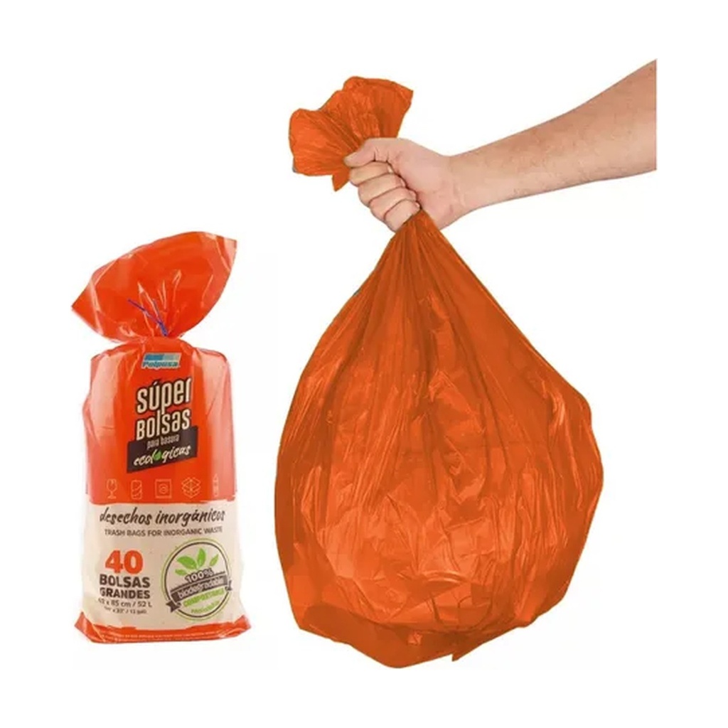 [S11010] Bolsa Naranja 62X85 Cal 60