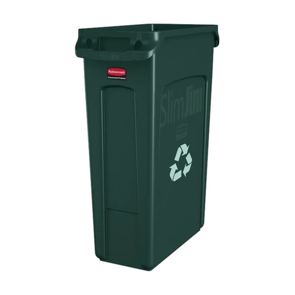 Contenedor P/Basura Slim Jim Verde Rubbermaid 23 Gal