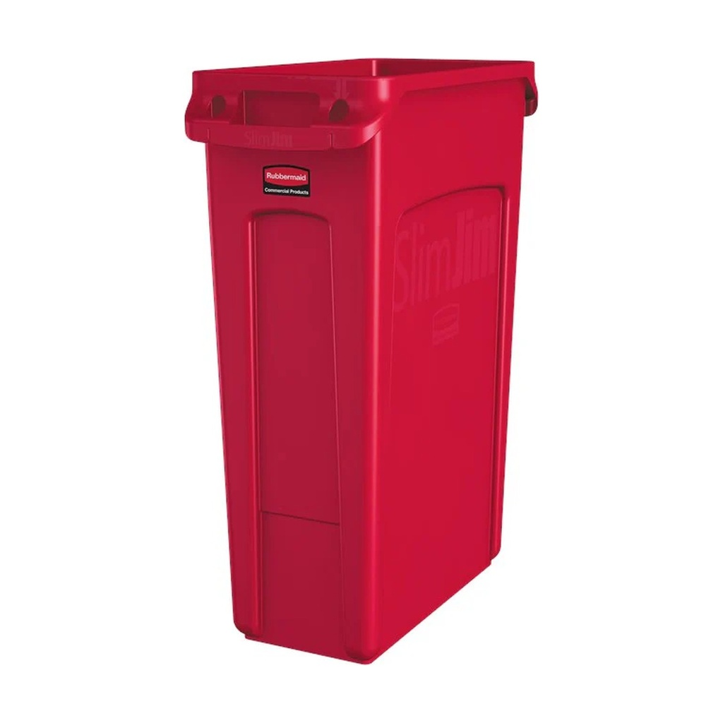 Contenedor P/Basura Slim Jim Rojo Rubbermaid 23 Gal