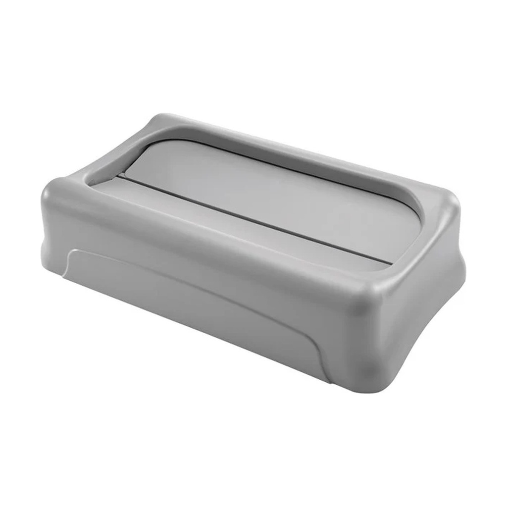 Tapa Oscilante Gris P/Contenedores Slim Jim Rubbermaid