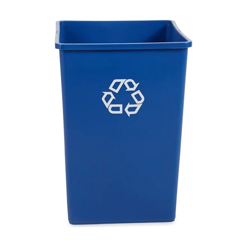 [FG395873BLUE] Contenedor Cuadrado Untouchable 35 Gal P/Reciclaje Azul