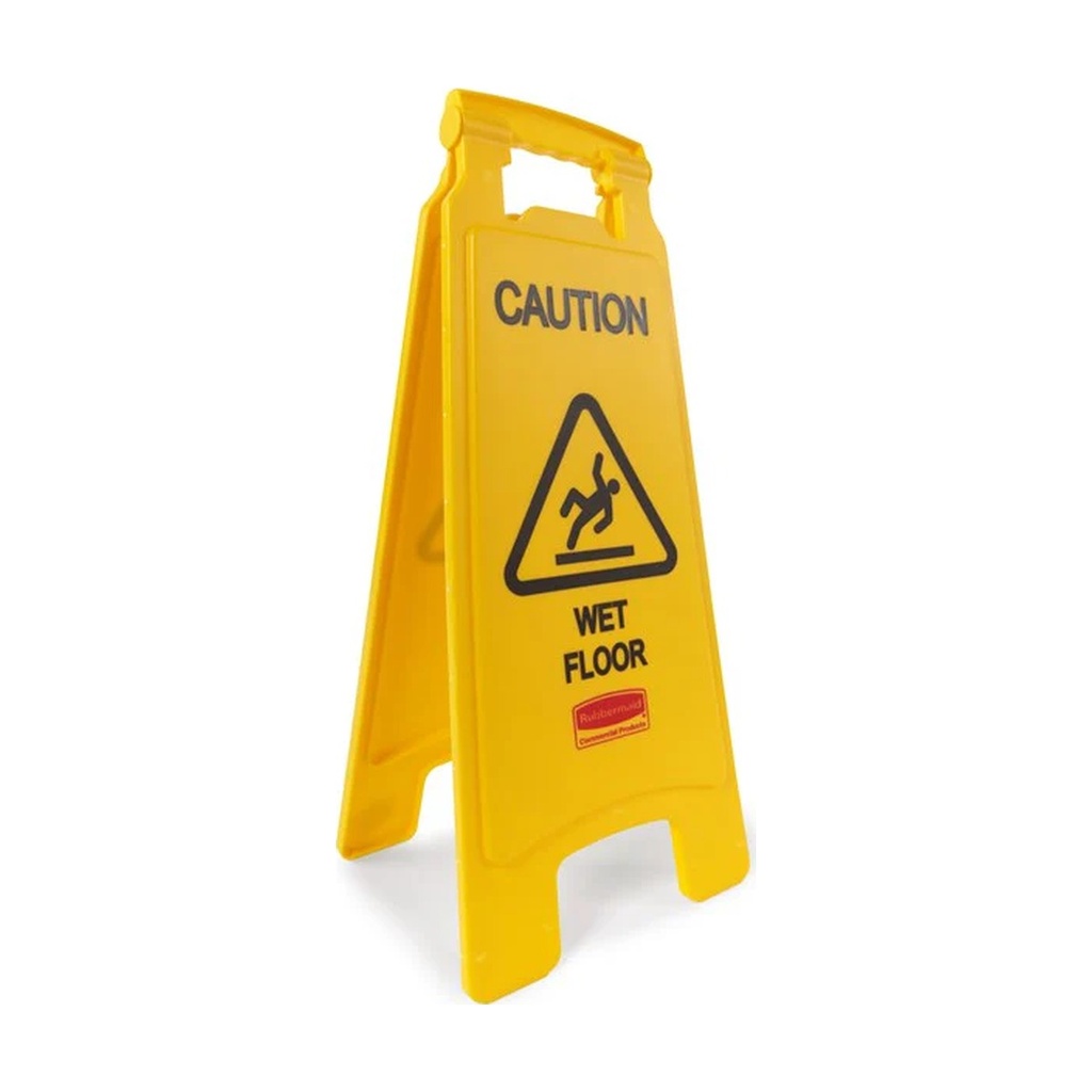 Letrero Piso Mojado Ambos Lados Amarillo