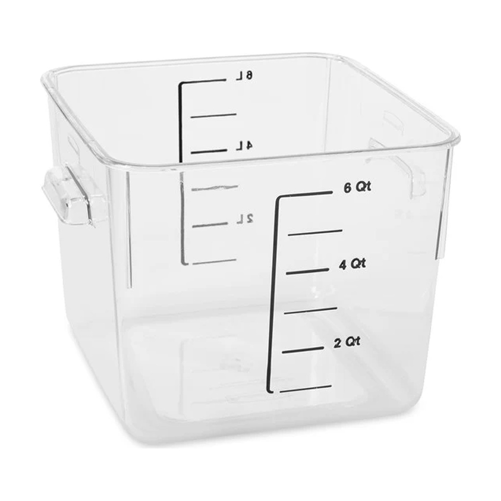 Recipiente De Plastico 8.8"X8.8"X6.9 Cap 5.7 L Trans Rubberm
