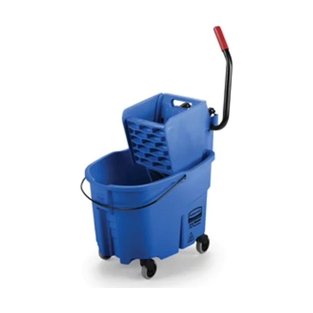 Cubeta Con Exprimidor Lateral 35 Qt Azul Rubbermaid