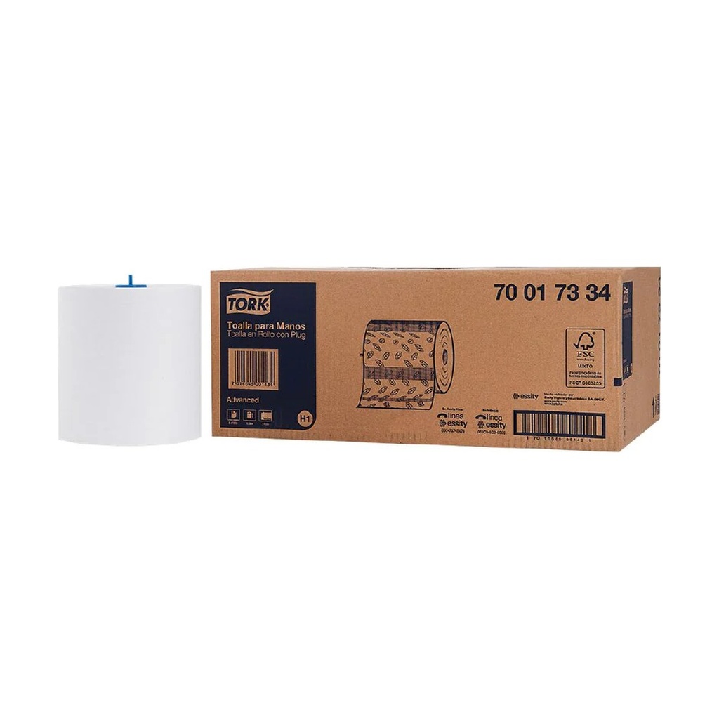 Toalla En Rollo Advanced Blanca 2 Capas 180Mts