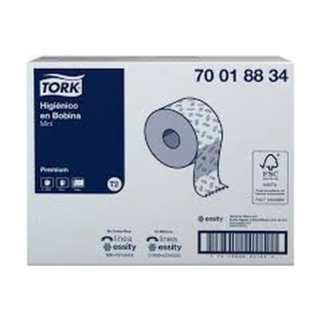 Higienico Bobina Mini Premium Blanca Tork Pza