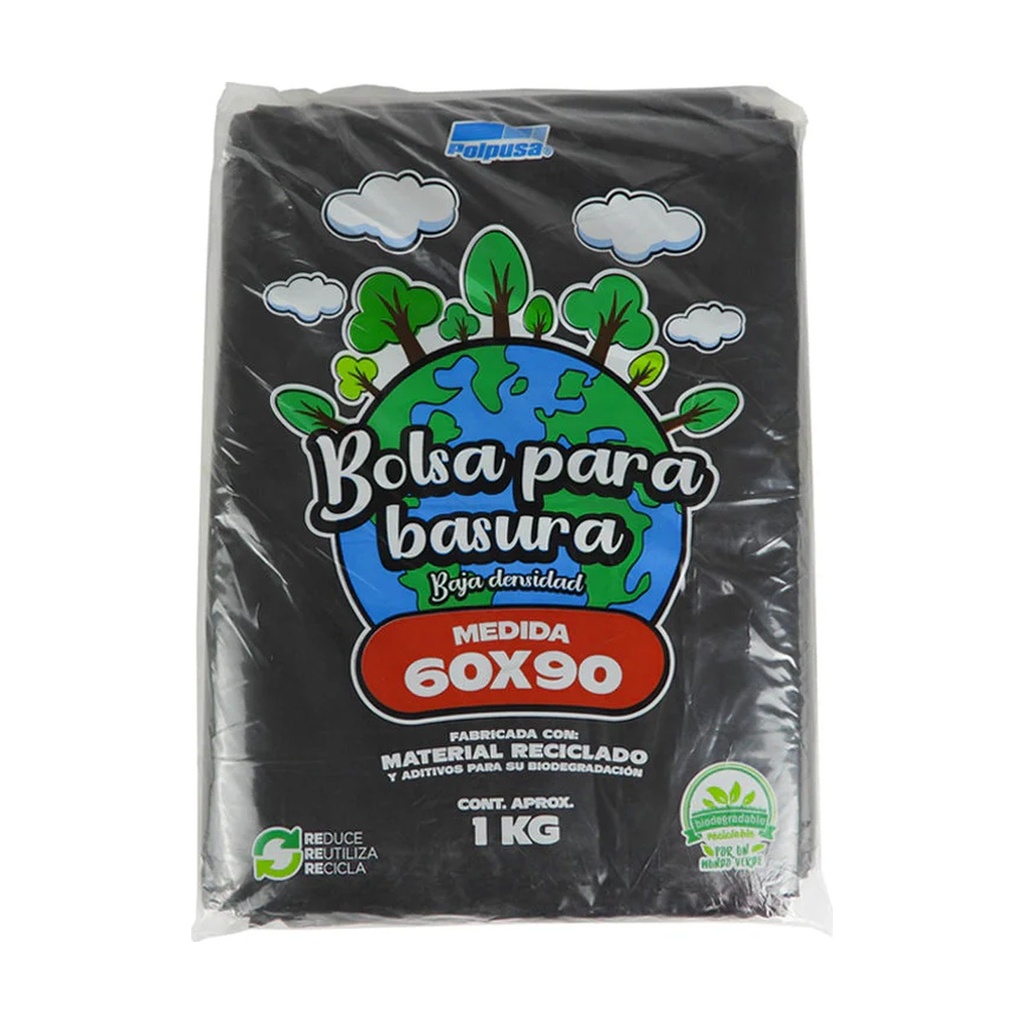 [S11025] Bolsa Para Basura Negra 60X90Cm Cal 260