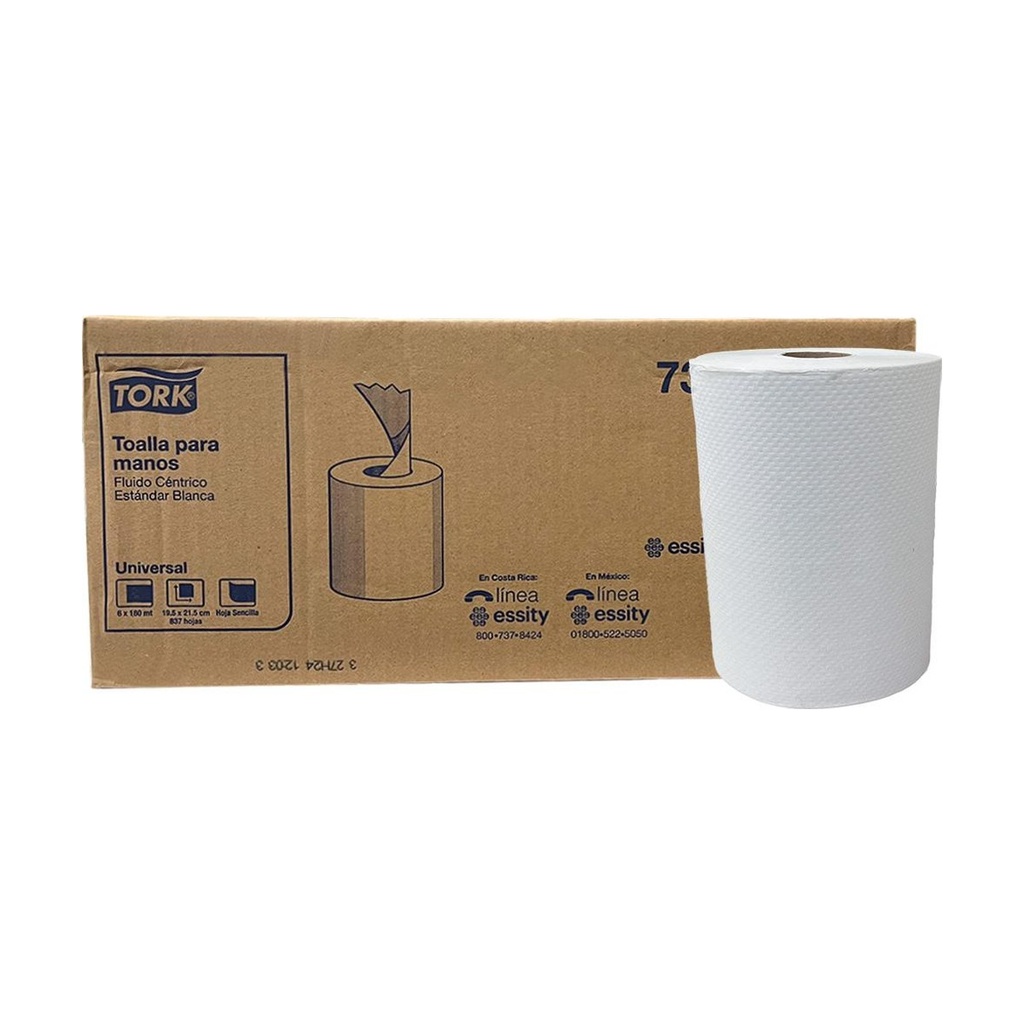 Toalla En Rollo Fluido Centrico Tork Hs Bt 6/679 Hjas