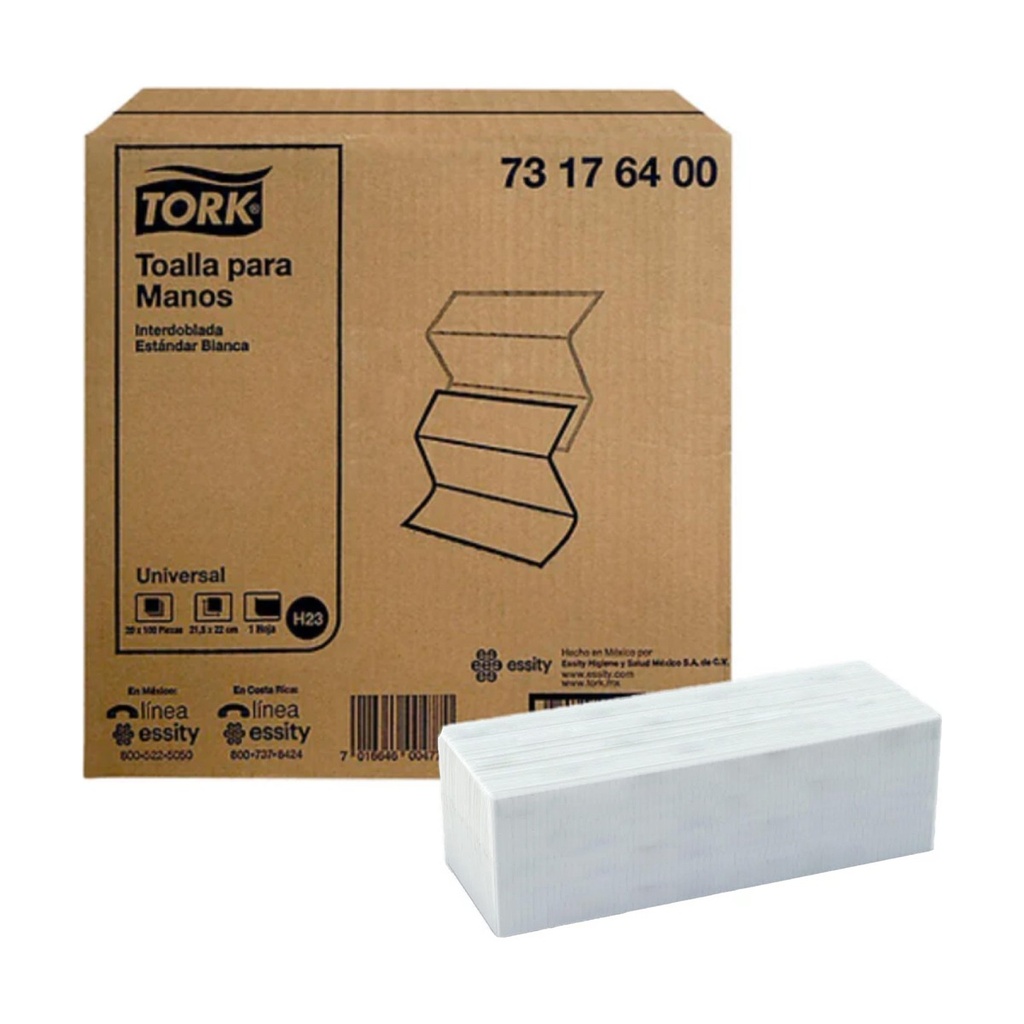 Toalla Inter Universal Hoja Sencilla Tork 20/100