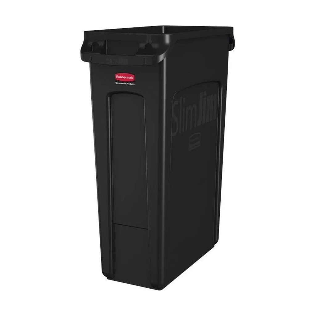 Contenedor P/basura Slim Jim Negro Rubermaid 23 Gal